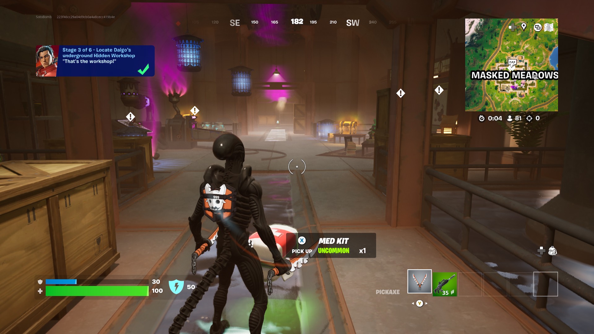 Cara Menemukan Lokakarya Tersembunyi Daigo Bawah Tanah di Fortnite