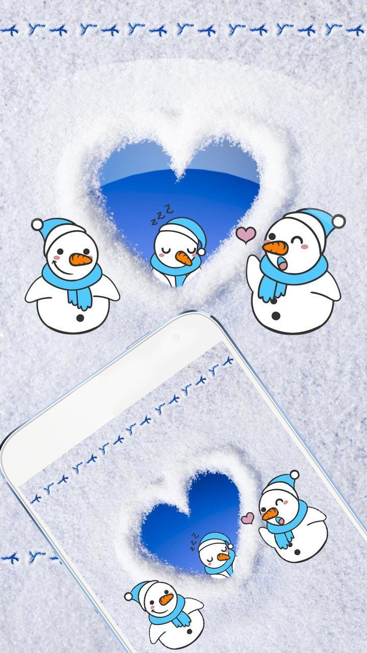 Snow Winter Theme Cute Snowman live wallpaper