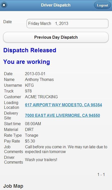 Archer Trucking Dispatch