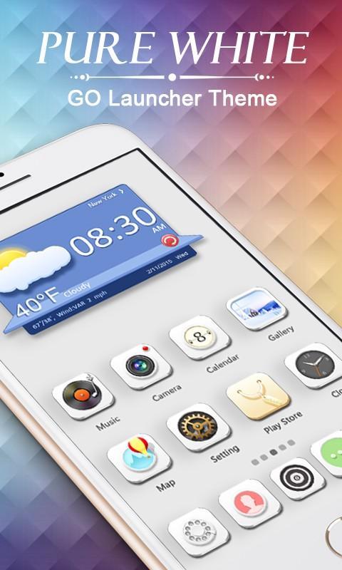 Pure White GO Launcher Theme