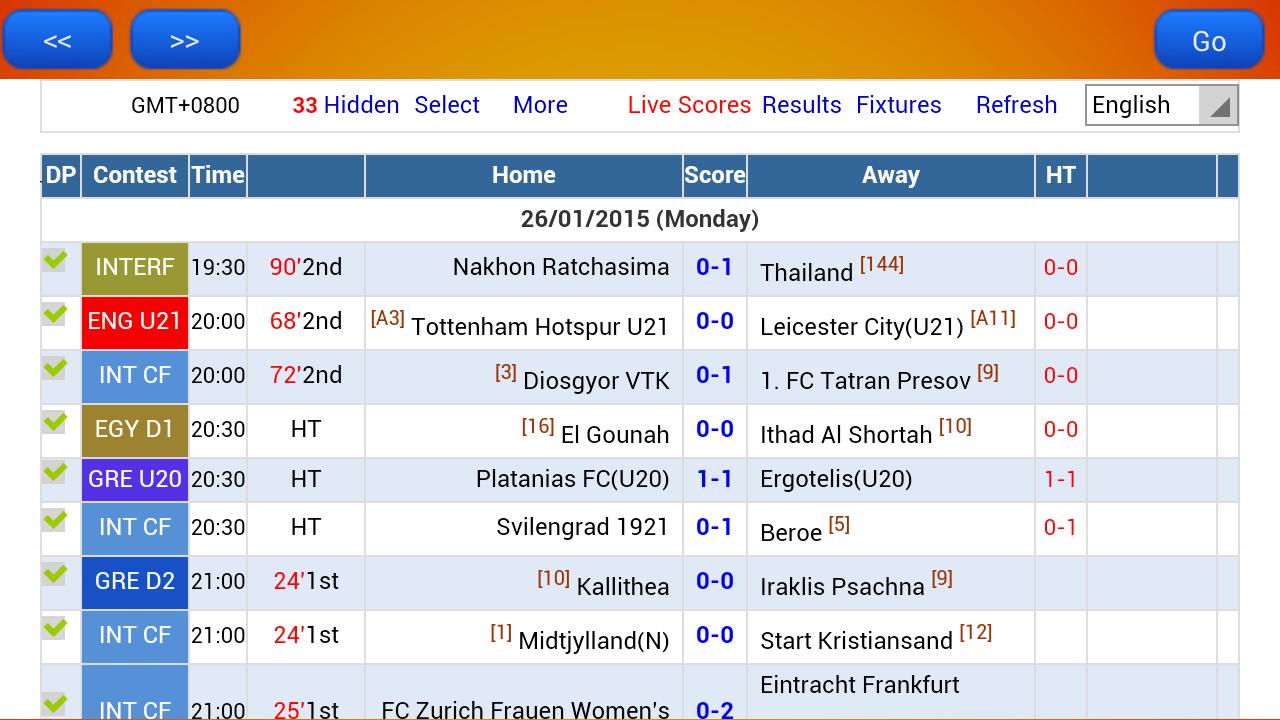 Live Football Score