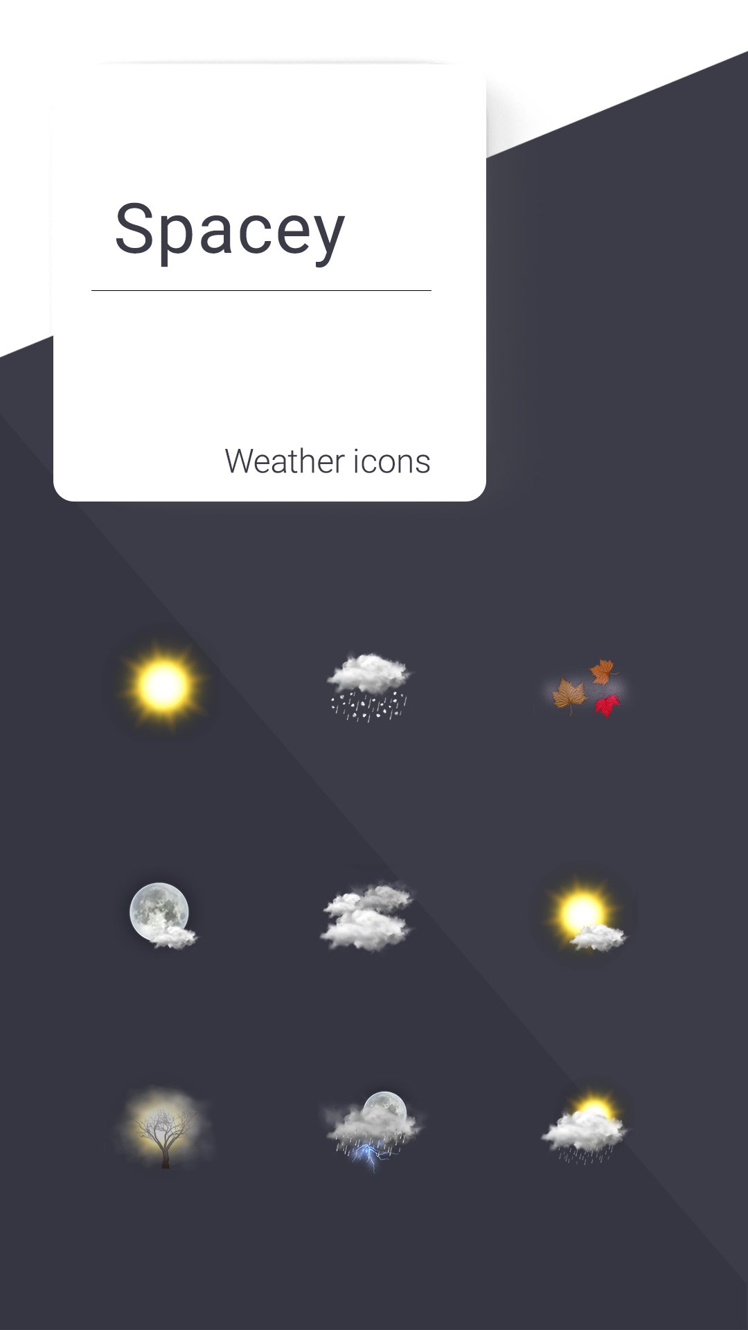 Spacey weather icons