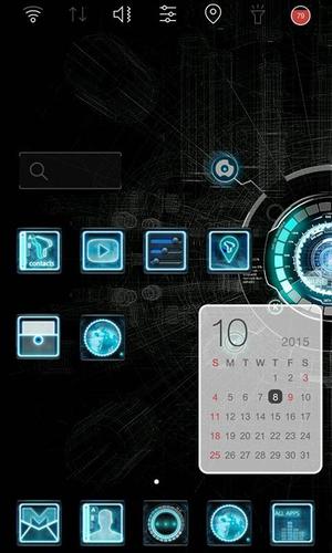 Black iron launcher theme