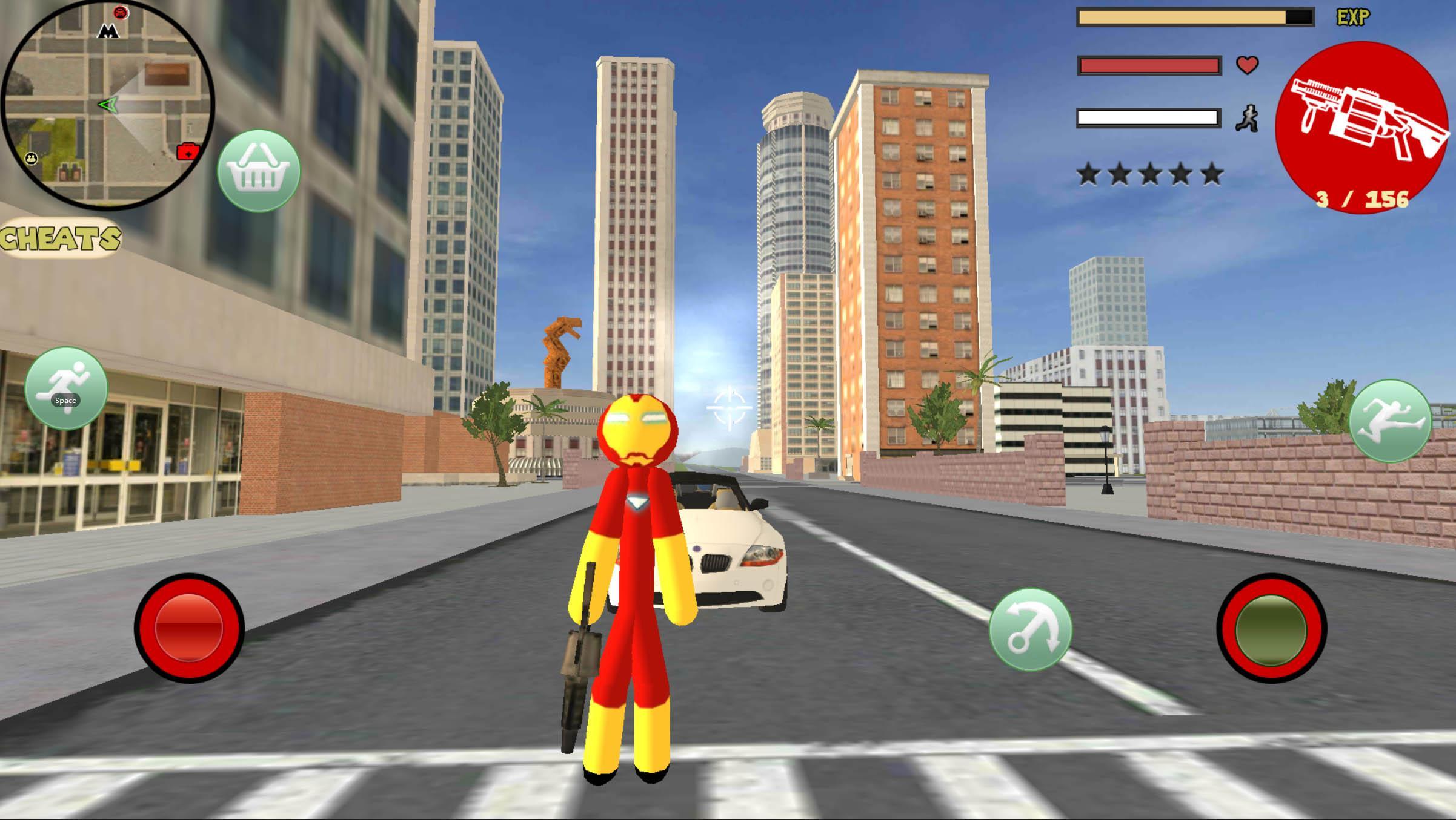 Iron Stickman Rope Hero Gangst